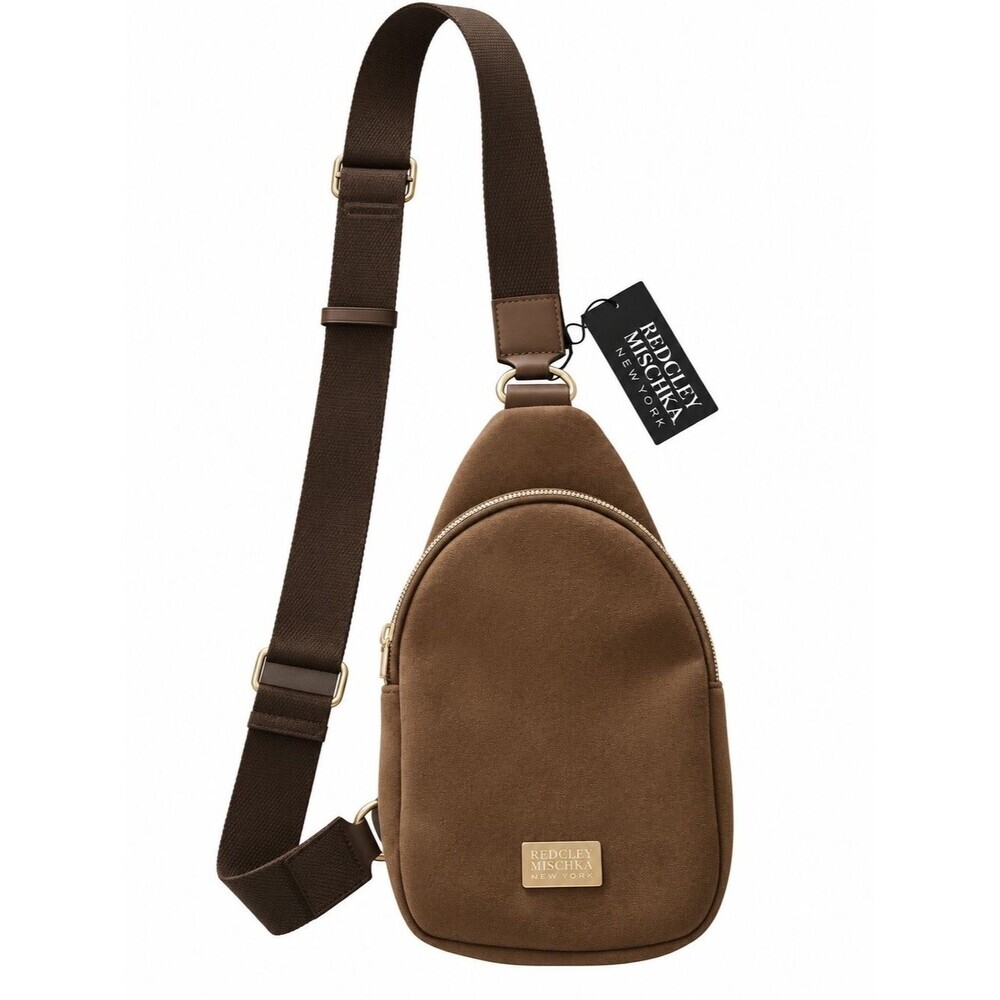 Badgley Mischka New York Brown Sling Bag Crossbody Backpack